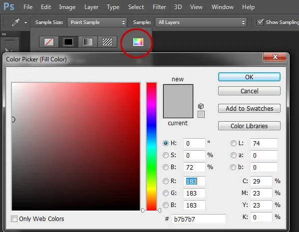 You can also choose a color from the Color Picker.