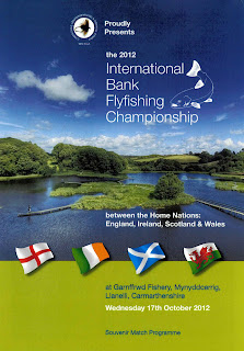 Match programme from the 2012 International Bank Fly Fishing Championships at Garnfrwydd fishery