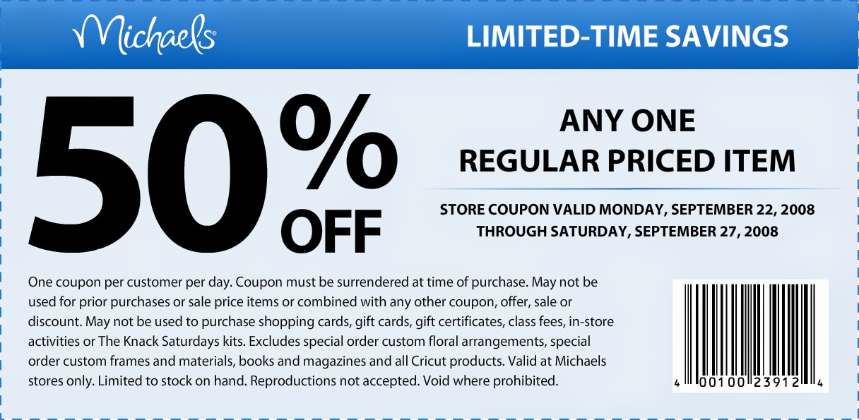 michaels coupons may 2015 get a 20 % coupon instantly when you sign up ...