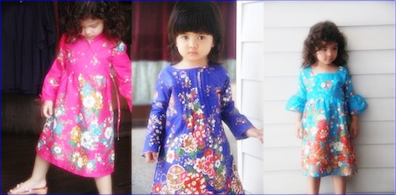 Model baju  batik  anak  perempuan  lucu dan aneka warna 