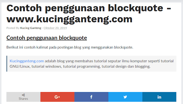 Cara Membuat Blockquote Keren di Blogspot