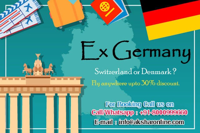 Ex. Germany, USA, Canada, Australia, New Zealand, United Kingdom, London, Paris - Special Domestic and international air ticket fare, Lowest Airfare in Air Ticket booking, cheap ticket agent in india, cheap ticket agent in ahmedabad, air ticket booking agent in ghatlodia, ahmedabad, akshar infocom, aksharonline.com, www.aksharonline.in, www.aksharonline.com, +91-9427703236, +91-8000999660, info@aksharonline.com, akshar travel services, Flight, Hotel, Tour, Car, Money Transfer, Tour Packages, Bus Ticket, Railway, Imagica, Essel world, Ticket booking agency in ahmedabad