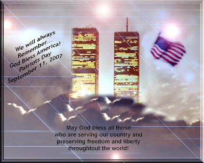 In memory of the victims and heroes of the Sept. 11, 2001 terrorist attacks against the United States, President Bush has proclaimed that Sept. 11 be observed as "Patriot Day" or "National Day of Service and Remembrance".