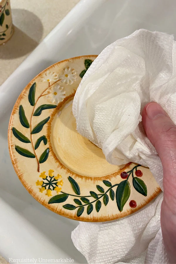 Washing Ceramic Candle Plate