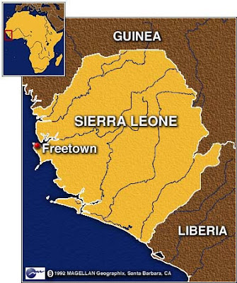 physical map of sierra leone. Minning map of Sierra Leone: