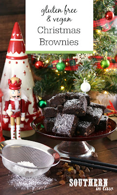 Gluten Free Vegan Christmas Brownies Recipe with Fruit Mince