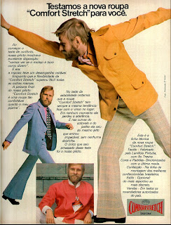 propaganda Confort Stretch - 1973. anos 70. moda anos 70; propaganda anos 70; história da década de 70; reclames anos 70; brazil in the 70s; Oswaldo Hernandez