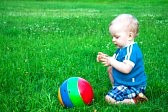 Play ball at Rest Area grass