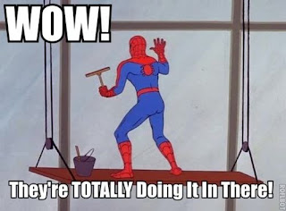 funny spiderman doing it