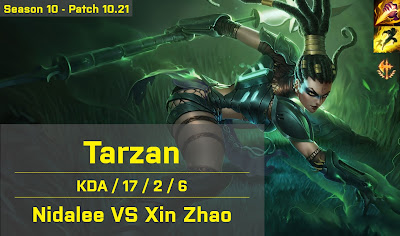 Tarzan Nidalee JG vs Xin Zhao - KR 10.21