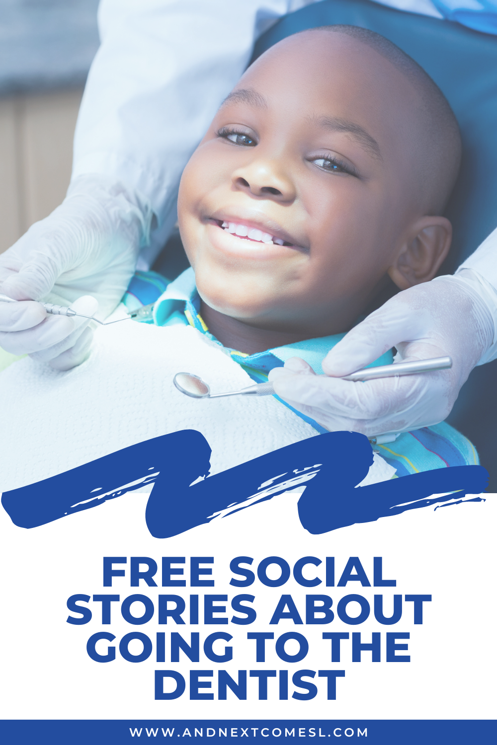 Free social stories about going to the dentist for a checkup, cleaning, or filling