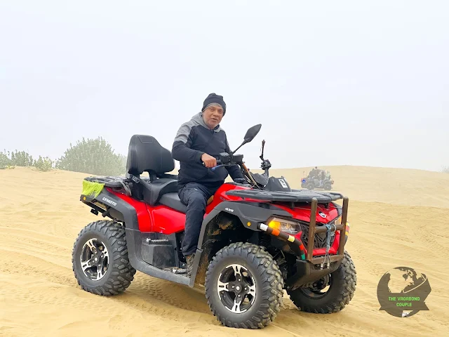ATV ride on Sam Sand Dunes, Thar Desert, Jaisalmer, Rajasthan, India