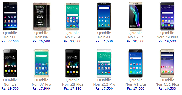 Qmobile Top12 Smartphones And Prices