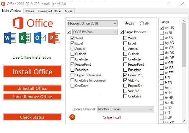 Microsoft Office 2013 - 2019 C2R Install