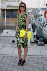 Kenzo Jungle print dress, round sunglasses, Lanvin sandals, Fashion and Cookies