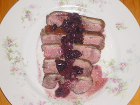 Duck Breasts with Cherry Port Sauce
