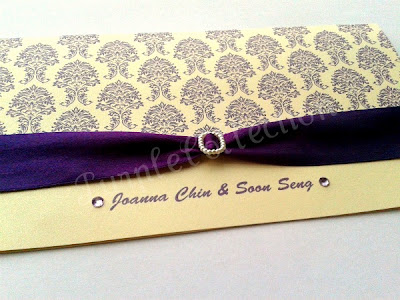 Royal Purple Wedding Invitation Card