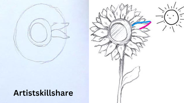 HOW TO DRAW A SUNFLOWER: Step-by-step guide
