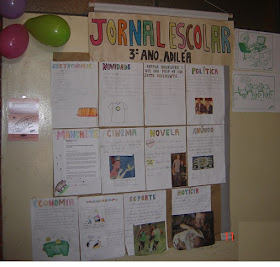 Atividade com jornal sala de aula