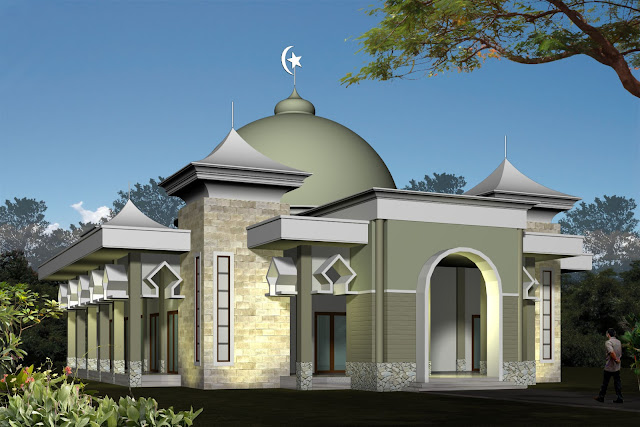 gambar desain masjid modern terbaru