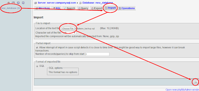 Database Management, Ipage Hosting