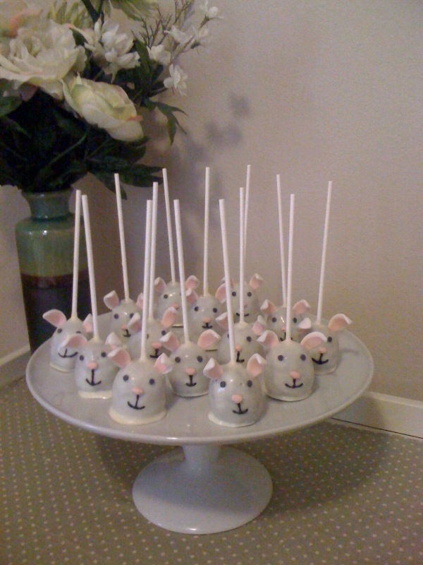 justin bieber cake pops. easter bunny cake pops.