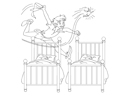 Tinkerbell Coloring Pages : Tinkerbell Followed by Peter Pan Tinkerbell Coloring Pages : Tinkerbell Followed by Peter Pan