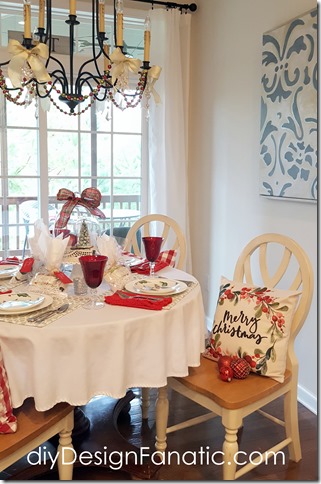 Christmas, Christmas Breakfast Room, Cottage, Cottage Style, Christmas Tablescape