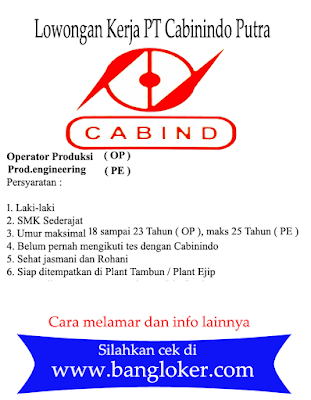 Gaji Pt Cabinindo / Lowongan Kerja Pt Taewon Indonesia ...