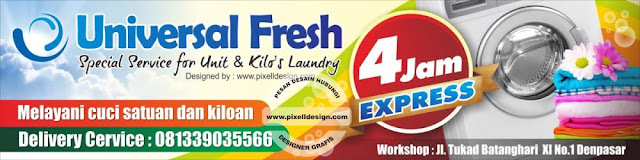 Iklan Banner Spanduk Jasa Laundry