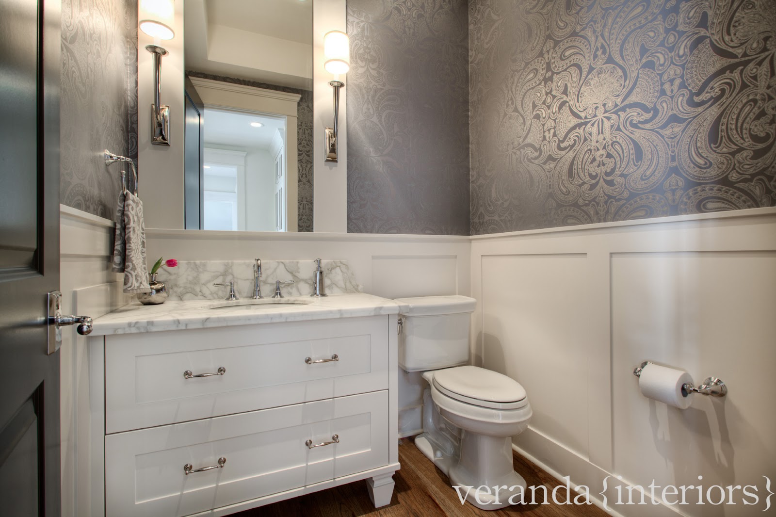 veranda interiors: Watermark {1} Powder Room