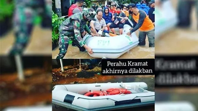 Perahu Karet untuk Evakuasi Korban Banjir Disita Aparat, Logo FPI Akhirnya Dilakban