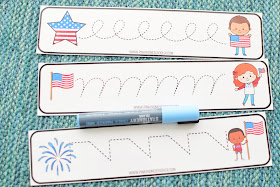 4th of July Tracing Lines