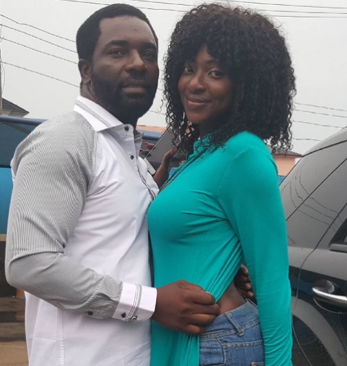 Emeka Amakeze & Yvonne Jegede Strike Sexy Pose On Movie Set