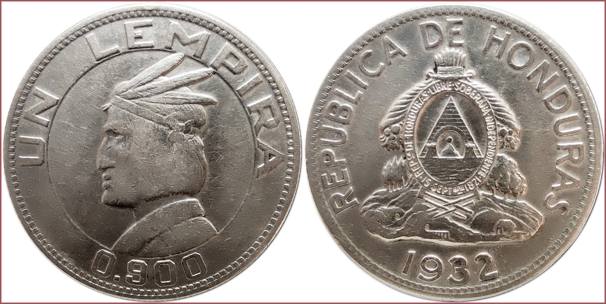 1 lempira, 1932: Republic of Honduras