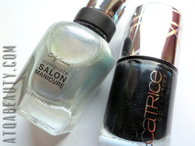 Half moon: Sally Hansen, Complete Salon Manicure, Silver Lining & Catrice, Out of Space LE, C04 Moonlight Express