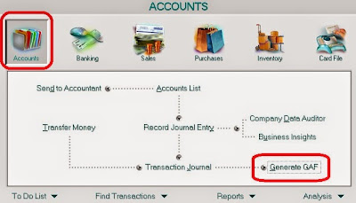 MYOB How to Generate GAF