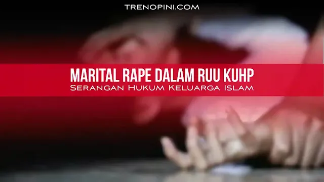 Marital rape adalah istilah yang terus digaungkan oleh mereka yang berasal dari kalangan sekuleris maupun gender. Tujuannya tentu saja untuk menyerang hukum-hukum Islam yang erat kaitannya tentang hak dan kewajiban antara suami istri dan disisi lain ingin melemahkan lembaga perkawinan Islam itu sendiri. Lihat saja, RUU KUHP yang menetapkan suami yang diadukan oleh istrinya karena merasa diperkosa maka akan dihukum maksimal 12 tahun penjara. Jika suami dipenjara, siapa yang akan menanggung nafkah keluarga?siapa yang akan menjaga dan melindungi keluarga. Nah kalau sudah begini, istri-lah yang akan melakukannya sendirian, mulai dari mencari nafkah, mendidik, menjaga dan lain sebagainya. Kalau istri sudah sibuk diluar anak menjadi terlantar, kurang kasih sayang, maka tak heran banyak anak yang terjebak dengan pergaulan bebas, hamil diluar nikah, mencoba-coba barang haram seperti narkoba, sabu-sabu dan lainnya. Tentu saja hal ini disebabkan karena kurangnya kontrol dari orangtuannya. Yang akhirnya, ketahanan keluarga lama kelamaan menjadi hancur. Generasi muda yang diharapkan sebagai tonggak perubahan rusak karena ketahanan keluarganya pun juga rusak.