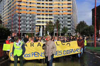 Manifestación de pensionistas en Barakaldo