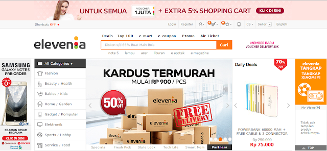 Belanja di Elevenia Gratis Voucher 1 Juta