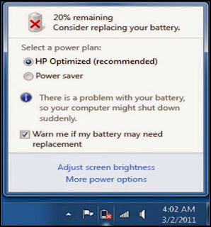 Cara Mengatasi Consider Replacing Your Battery pada Windows 7