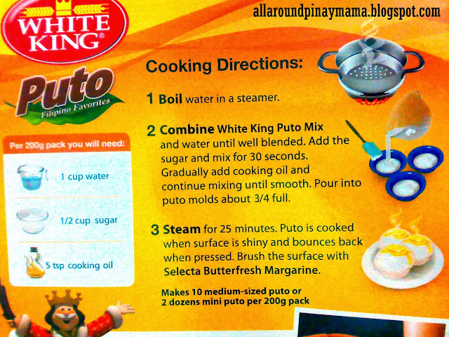 Easy Recipes, Food, White King Cake Mix, White King Puto Mix, Putong Puti Recipe, All-Around Pinay Mama Blog, SJ Valdez