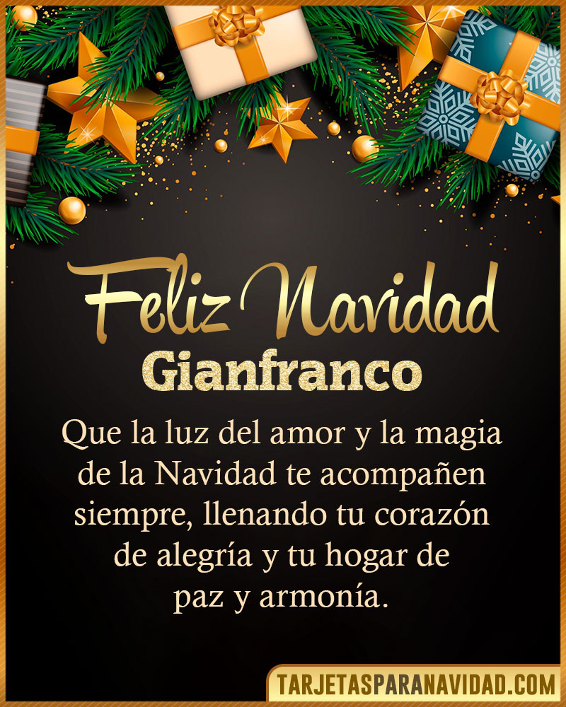 Imágenes con frases de Navidad para Gianfranco