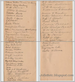 Guest Book at wedding of Woody and Velma Davis Woodring 1927