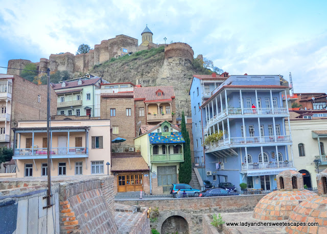 View of Narikala Fortress from Abanotubani