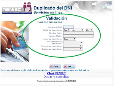 duplicado de dni por internet