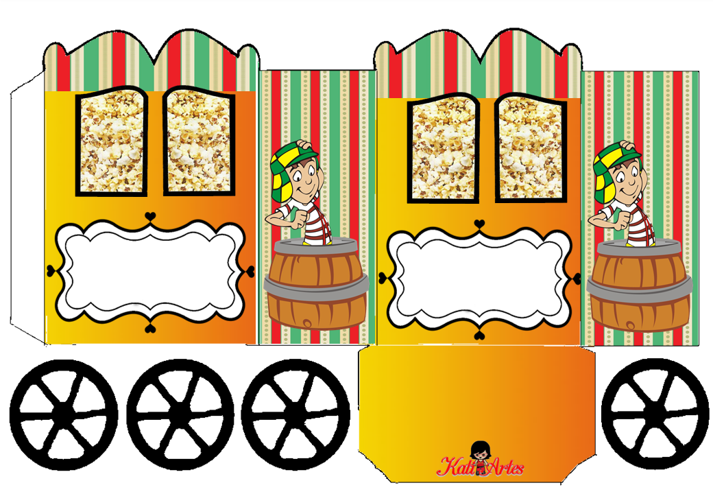 El Chavo: Carriage Shaped Free Printable Box.