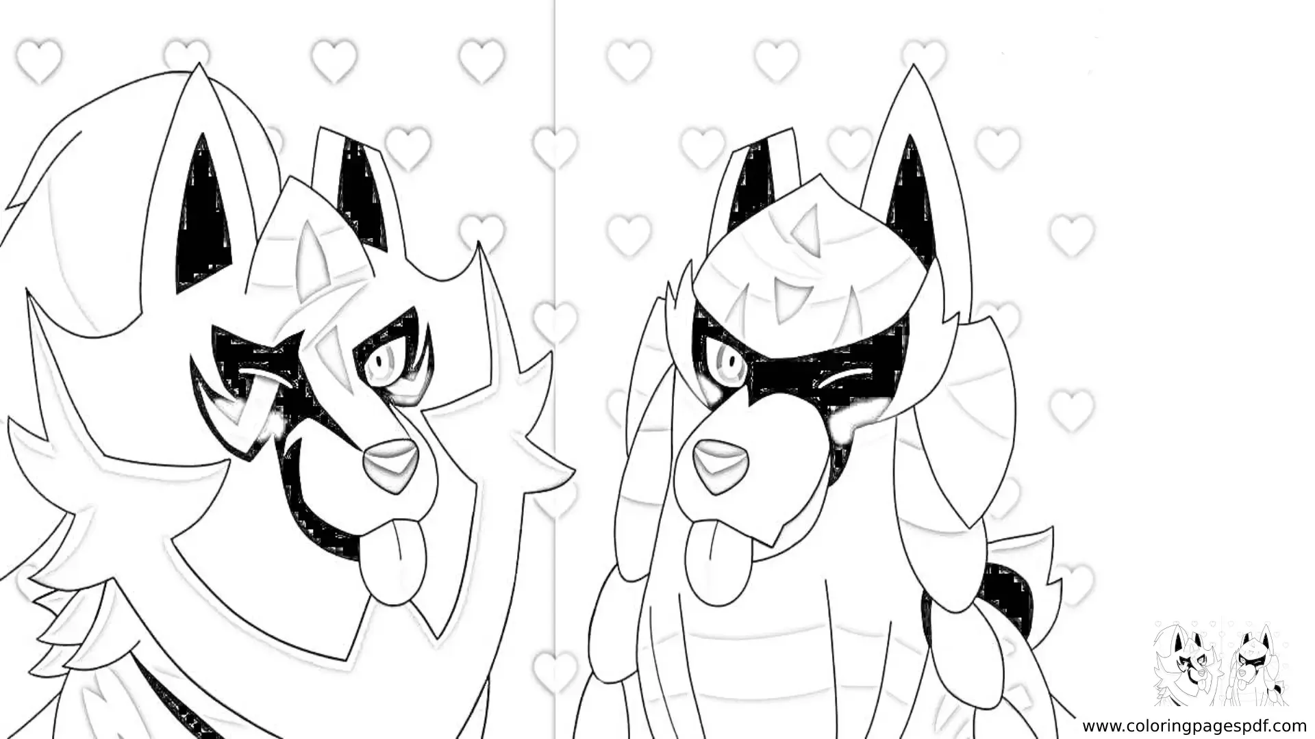 Coloring Page Of Zacian And Zamazenta Winking