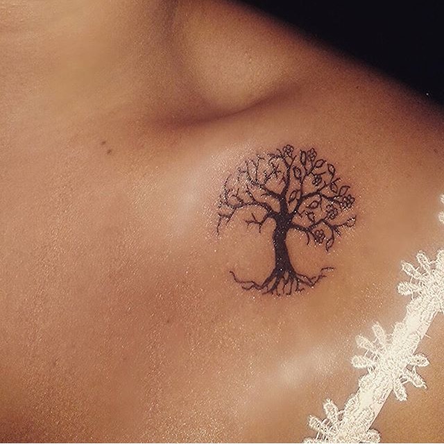 tatuagens femininas para a clavícula