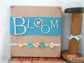 Spring Theme Stretched Burlap Canvas Project via http://deniseonawhim.blogspot.com